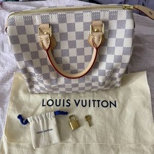 Speedy 25 Damier Azur